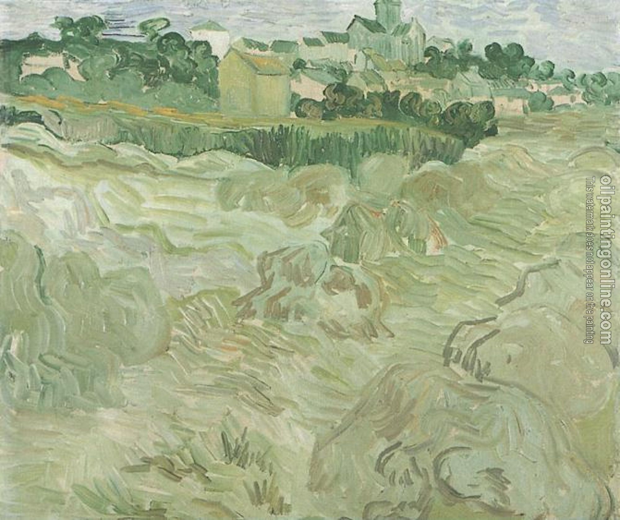 Gogh, Vincent van - Wheat Fields with Auvers in the Background